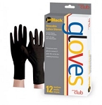 Product Club 12 ct Jet Black Premium Reusable Latex Gloves - Large 